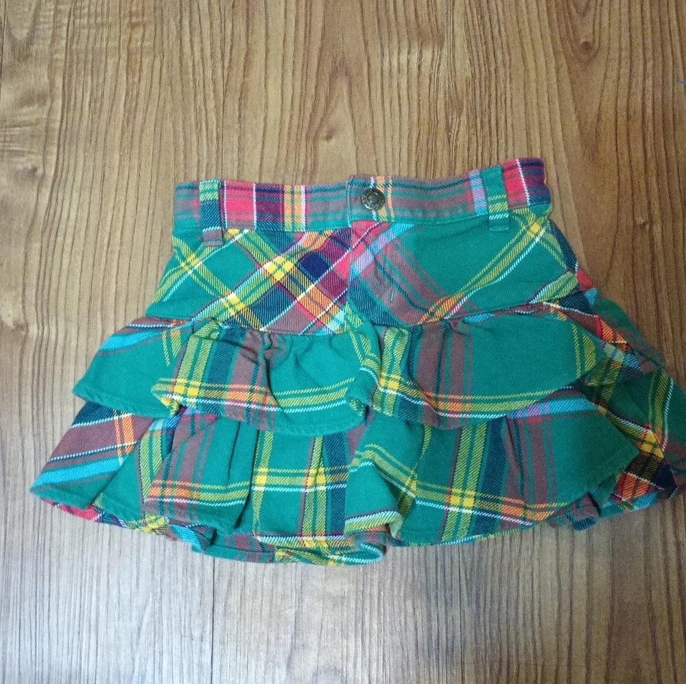 Ralph Lauren Green and Red Plaid Girls Skirt 4T - Picture 2 of 4